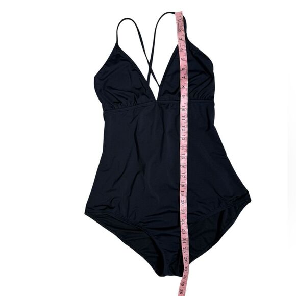 Athleta Black Criss Cross Strappy Back Moderate Coverage One Piece Swimsuit - Picture 9 of 12